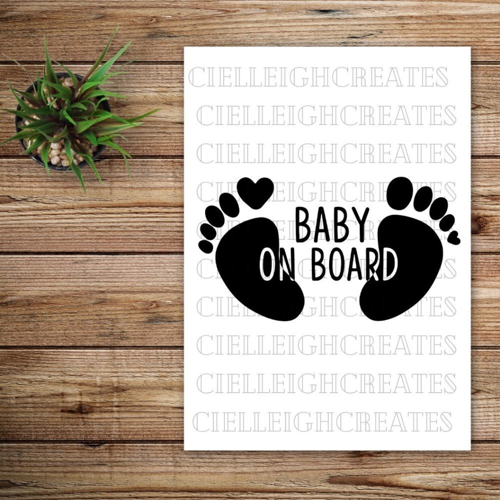 *2 for $20* Baby on Board Vinyl decal Sticker Handcrafted